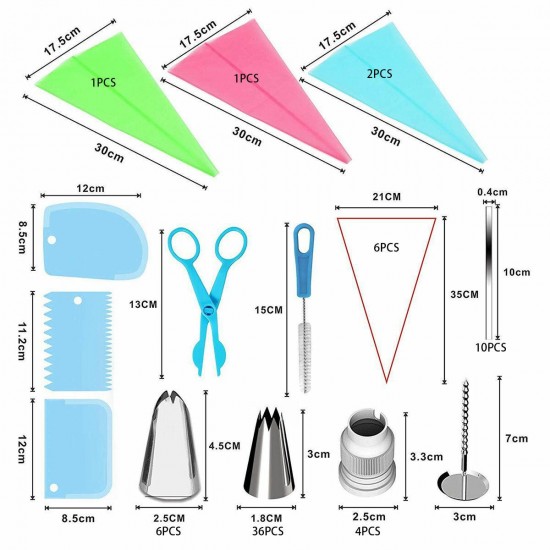 72Pcs Cake Decorating Tools Set DIY Cake Piping Tips Turntable Rotating Cake Tools 72Pcs Cake Decorating Tools Set DIY Cake Piping Tips Turntable Rotating Cake Tools