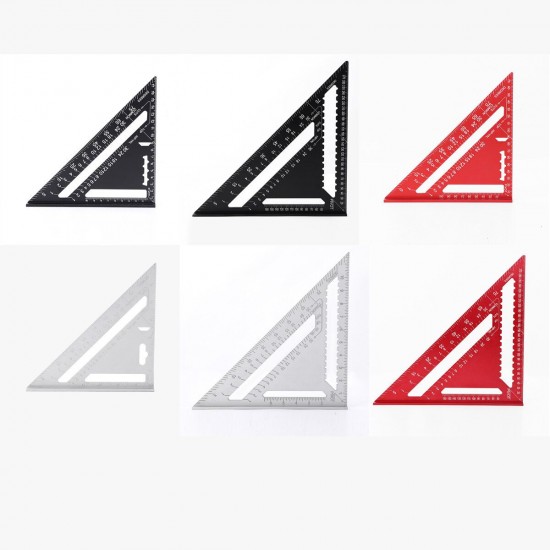 7''12'' Aluminum Alloy Triangle Ruler Metric Imperial Meter Square Protractor Line Ruler 7''12'' Aluminum Alloy Triangle Ruler Metric Imperial Meter Square Protractor Line Ruler