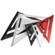 7''12'' Aluminum Alloy Triangle Ruler Metric Imperial Meter Square Protractor Line Ruler