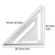 7''12'' Aluminum Alloy Triangle Ruler Metric Imperial Meter Square Protractor Line Ruler 7''12'' Aluminum Alloy Triangle Ruler Metric Imperial Meter Square Protractor Line Ruler