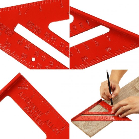 7''12'' Die-cast Aluminum Triangle Ruler Metric Imperial Meter Square Protractor Ruler Tools 7''12'' Die-cast Aluminum Triangle Ruler Metric Imperial Meter Square Protractor Ruler Tools