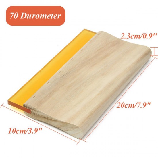8 Inch Wooden Handle Printing Squeegee Ink Scraper Blade 70 Durometer Ink Scraper 8 Inch Wooden Handle Printing Squeegee Ink Scraper Blade 70 Durometer Ink Scraper