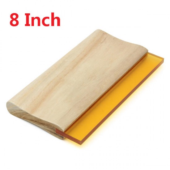 8 Inch Wooden Handle Printing Squeegee Ink Scraper Blade 70 Durometer Ink Scraper 8 Inch Wooden Handle Printing Squeegee Ink Scraper Blade 70 Durometer Ink Scraper