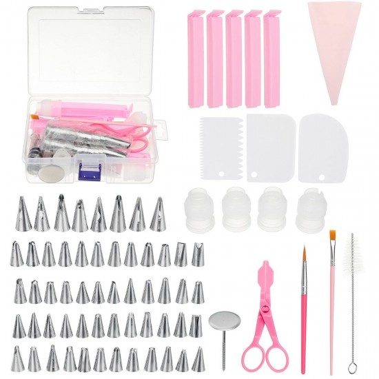 83PCS Cake Decorating Tools Set DIY Cake Piping Tips Turntable Rotating Cake 83PCS Cake Decorating Tools Set DIY Cake Piping Tips Turntable Rotating Cake