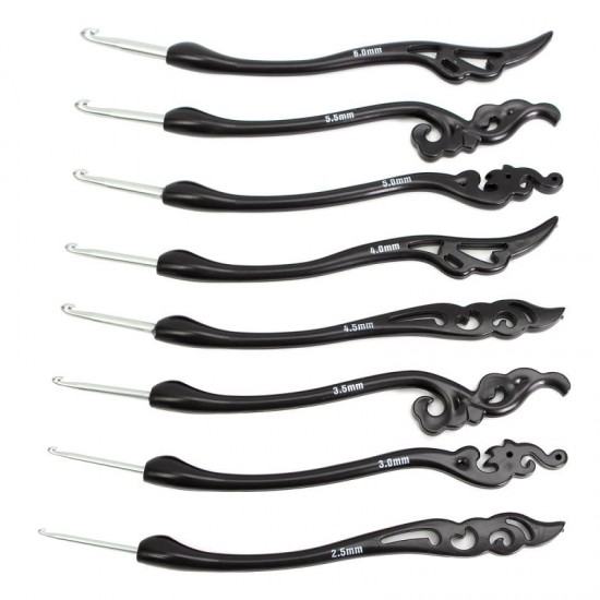 8PCS Aluminum Soft Handle Needles Knit Weave Craft Yarn Crochet Hooks Set 8PCS Aluminum Soft Handle Needles Knit Weave Craft Yarn Crochet Hooks Set