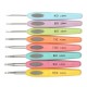 8pcs Colorful Soft Plastic Handle Aluminum Crochet Hooks Knitting Needles Set 8pcs Colorful Soft Plastic Handle Aluminum Crochet Hooks Knitting Needles Set