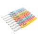 8pcs Colorful Soft Plastic Handle Aluminum Crochet Hooks Knitting Needles Set 8pcs Colorful Soft Plastic Handle Aluminum Crochet Hooks Knitting Needles Set