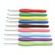 9Pcs Multicolor Aluminum Crochet Hooks Knitting Needles Craft Set with Plastic Handle