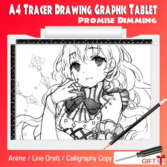 A4 LED Writing Painting Light Box Tracing Board Copy Pads Drawing Digital Tablet