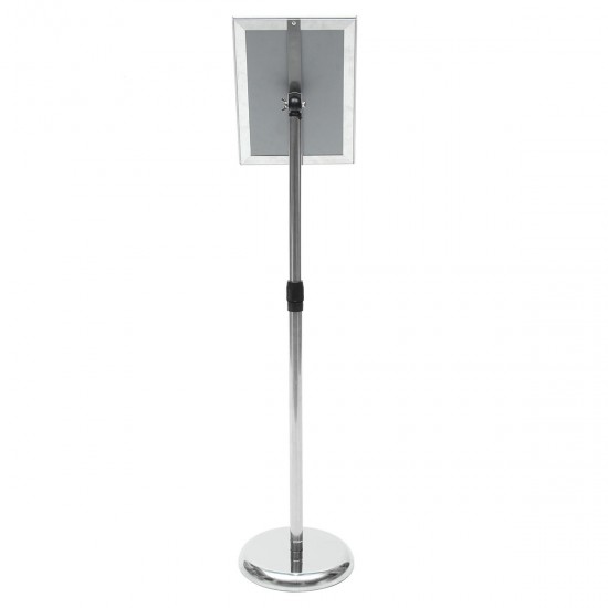Adjustable A4 Metal Display Pedestal Sign Floor Holder Stand Poster Silver HQ Adjustable A4 Metal Display Pedestal Sign Floor Holder Stand Poster Silver HQ