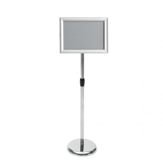 Adjustable A4 Metal Display Pedestal Sign Floor Holder Stand Poster Silver HQ Adjustable A4 Metal Display Pedestal Sign Floor Holder Stand Poster Silver HQ
