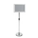 Adjustable A4 Metal Display Pedestal Sign Floor Holder Stand Poster Silver HQ Adjustable A4 Metal Display Pedestal Sign Floor Holder Stand Poster Silver HQ