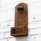 Beer Bottle Opener Drink Cap Catcher Wooden Iron Wall Mounted Rustic Bar Decoration