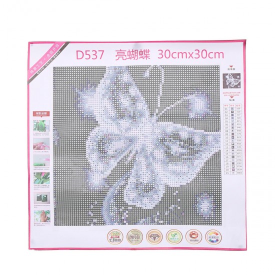 Butterfly 5D Diamond Paintings Embroidery Cross Stitch Tool Kit Butterfly 5D Diamond Paintings Embroidery Cross Stitch Tool Kit