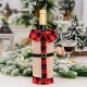 Christmas Sweater Winee Bottle Clothes Collar & Button Coat Design Decorative Bottle Sleeve Winee Bottle Sweater For Christmas Gifts Xmas Party Decorations