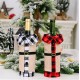 Christmas Sweater Winee Bottle Clothes Collar & Button Coat Design Decorative Bottle Sleeve Winee Bottle Sweater For Christmas Gifts Xmas Party Decorations