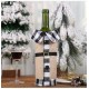 Christmas Sweater Winee Bottle Clothes Collar & Button Coat Design Decorative Bottle Sleeve Winee Bottle Sweater For Christmas Gifts Xmas Party Decorations