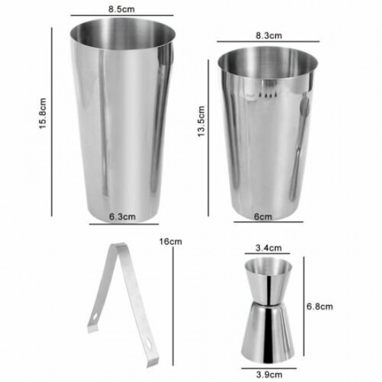 Cocktail Shaker Set Maker Mixer Martini Spirits Bar Strainer Bartender Kit Tools