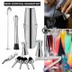 Cocktail Shaker Set Maker Mixer Martini Spirits Bar Strainer Bartender Kit Tools