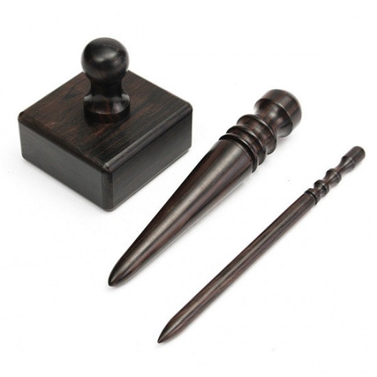 DIY Leather Craft Hand Tool Trimming Slicker Wooden Stick 3-Size DIY Leather Craft Hand Tool Trimming Slicker Wooden Stick 3-Size