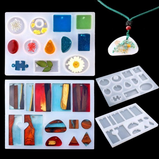 DIY Resin Casting Molds Silicone Jewelry Pendant Craft Making Mould Pendant Tool