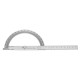 Detachable Stainless Steel Round Head Rotary Protractor Angle Ruler Measuring