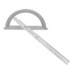 Detachable Stainless Steel Round Head Rotary Protractor Angle Ruler Measuring