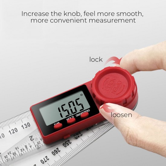 Digital Angle Meter Inclinometer Digital Angle Ruler Electronic Goniometer Protractor Angle Finder Measuring Tool 200/300mm Digital Angle Meter Inclinometer Digital Angle Ruler Electronic Goniometer Protractor Angle Finder Measuring Tool 200/300mm