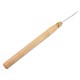 Feather Hair Extension Wooden Loop Needle Threader Thread Hook Tool Micro Ring