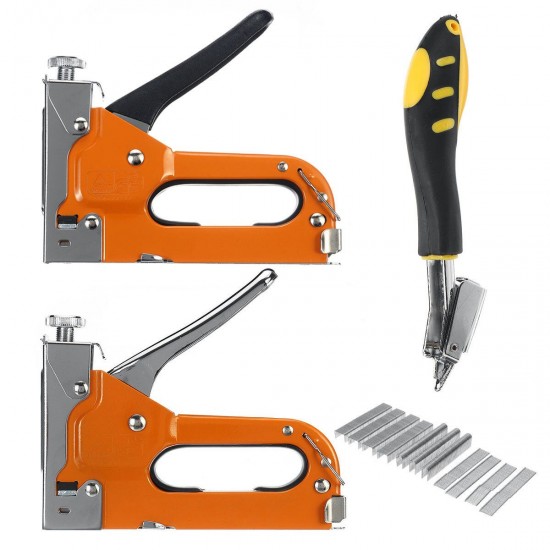 Hand Nailer Stapler with 600Nails Door Type Nail U Nail T Nail Steel Manual Nailing Machine