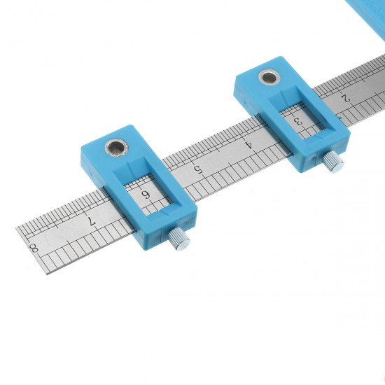 Hole Punch Locator Jig Tool Drill Guide Drawer Cabinet Hardware Dowel Woodworking Ruler