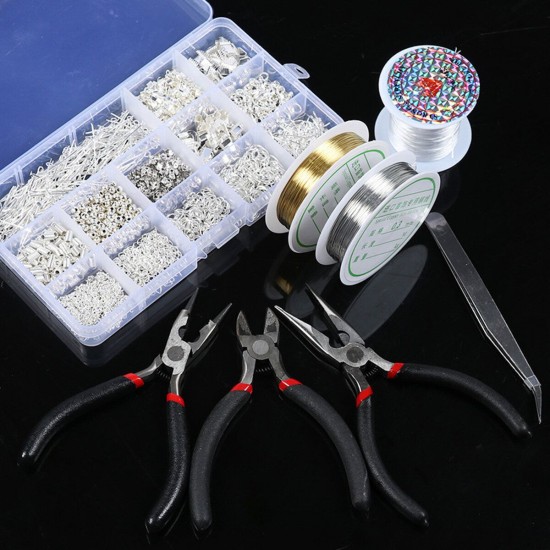 Jewelry Making Wire Starter Threads Findings Pliers Repair Tool Craft Supply Kit Jewelry Making Wire Starter Threads Findings Pliers Repair Tool Craft Supply Kit
