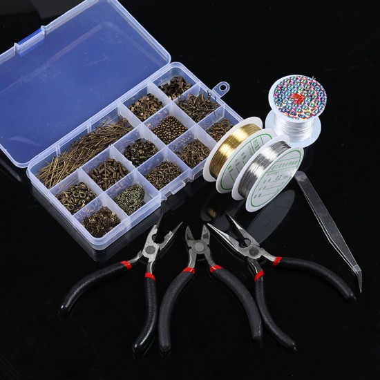 Jewelry Making Wire Starter Threads Findings Pliers Repair Tool Craft Supply Kit Jewelry Making Wire Starter Threads Findings Pliers Repair Tool Craft Supply Kit