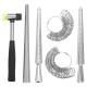 Jewelry Measuring Tool Set Alloy Ring Size Stick US Code Ring Ruler Hammer Kit