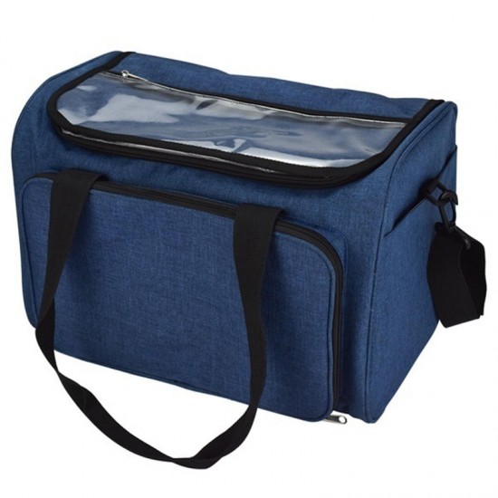 Knitting Tote Bag Yarn Storage Bag Blue For Thread Wool Yarn Crochet Hooks Knitting Needles and Accessories