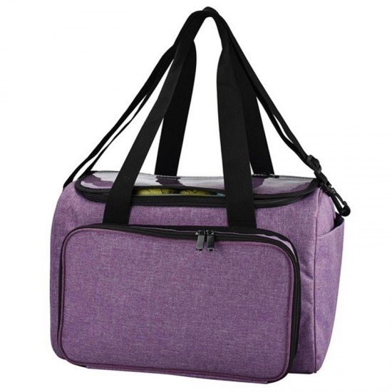 Knitting Tote Bag Yarn Storage Bag Purple For Thread Wool Yarn Crochet Hooks Knitting Needles and Accessories