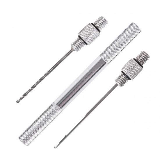 LEO 27983 3pcs/set Fishing Tackle Aluminium Alloy Bait Needle Fishing Tool