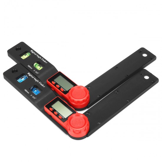 Mini Multi-function Spirit Level 0 -200° Angle Ruler Protractor Woodworking Angle Ruler Digital Caliper