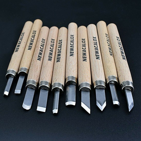 10Pcs Woodcut Knife Scorper Wood Carving Tools Cutter Graver Engraving Nicking Scribing Woodworking Hobby Arts