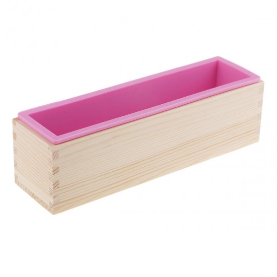 New Wood Loaf Soap Mould with Silicone Mold Cake Making Wooden Box Soap