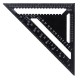 AR01 43X30X30cm Metric Aluminum Alloy Triangle Ruler Black Triangular Ruler