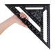 AR01 43X30X30cm Metric Aluminum Alloy Triangle Ruler Black Triangular Ruler