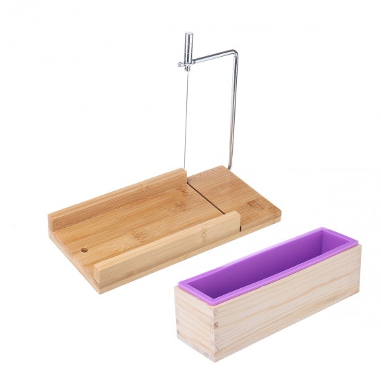 Rectangle Silicone Soap Cake Chocolate Making Toast Mold + Metal Cutter Slicer Tool Rectangle Silicone Soap Cake Chocolate Making Toast Mold + Metal Cutter Slicer Tool