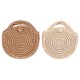 Round Straw Bag Women Rattan Circle Handwoven Shoulder Bag