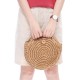 Round Straw Bag Women Rattan Circle Handwoven Shoulder Bag