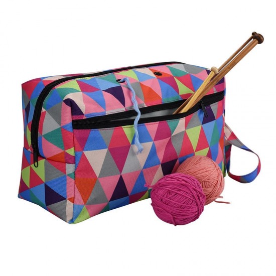 Sturdy Portable Premium Yarn Storage Tote Crocheting Supplies Organizer Fabric Storage Bag Tools