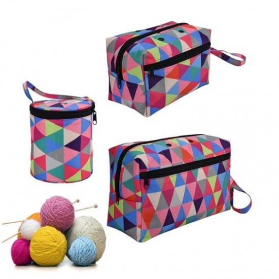 Sturdy Portable Premium Yarn Storage Tote Crocheting Supplies Organizer Fabric Storage Bag Tools