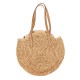 Women Beach Woven Straw Bag Bucket Rattan Shoulder Handbag Outdoor Travel