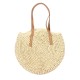 Women Beach Woven Straw Bag Bucket Rattan Shoulder Handbag Outdoor Travel