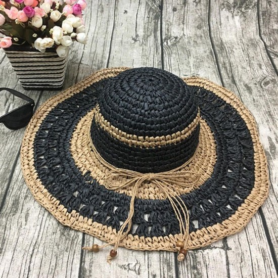 Women Handmake Woven Sun Protection Wide Brimmed Floppy Hat Women Handmake Woven Sun Protection Wide Brimmed Floppy Hat